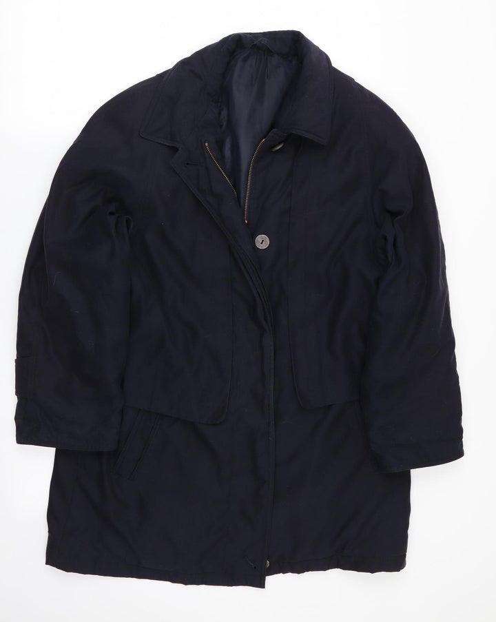 Preworn Womens Blue Overcoat Coat