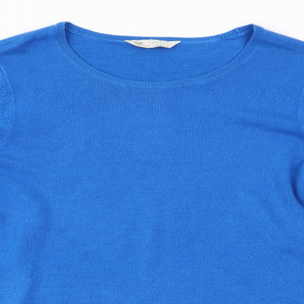 Love Knitwear Womens Blue   Pullover Jumper Size 14