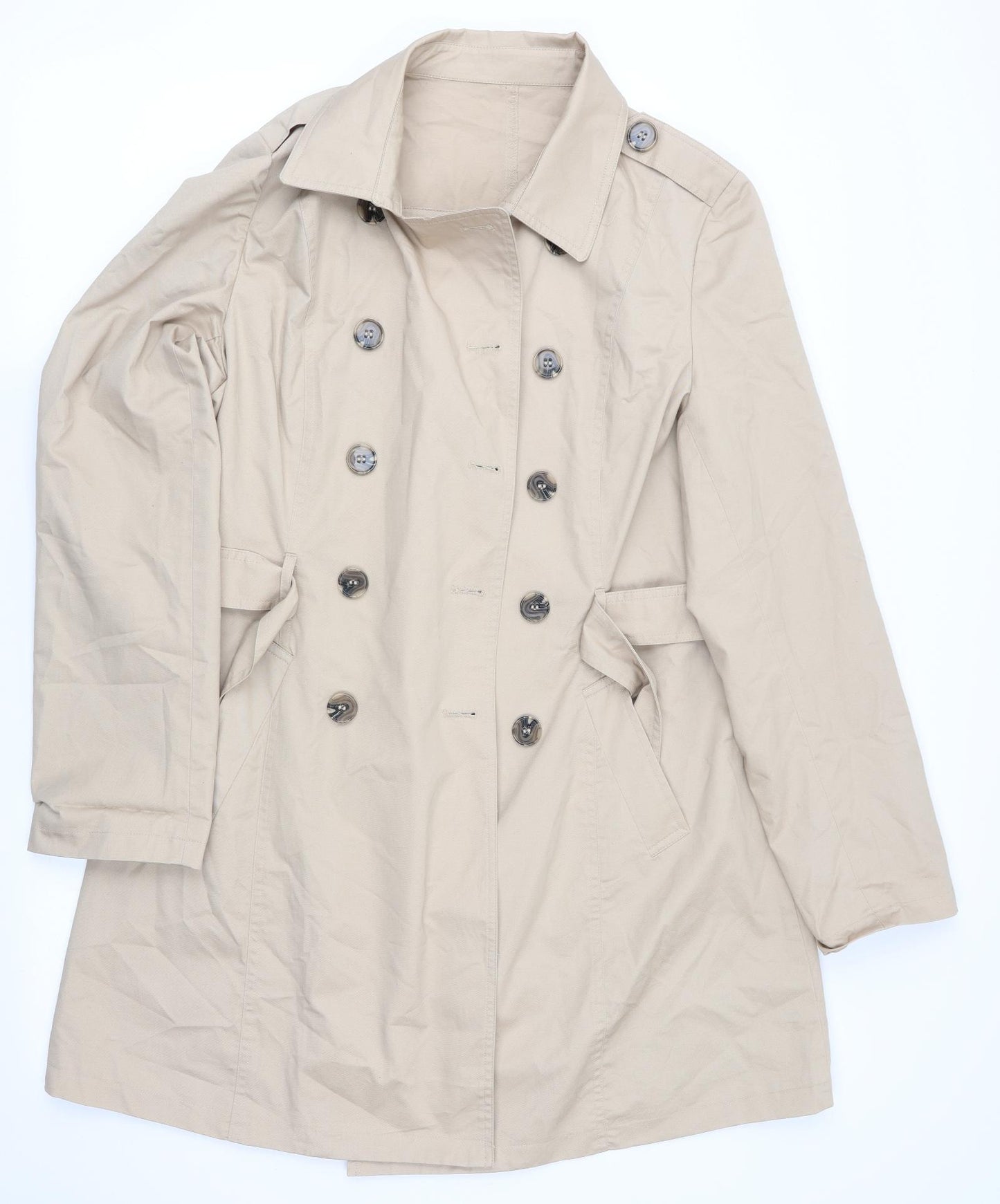 Avon Womens Beige   Trench Coat Coat Size 16