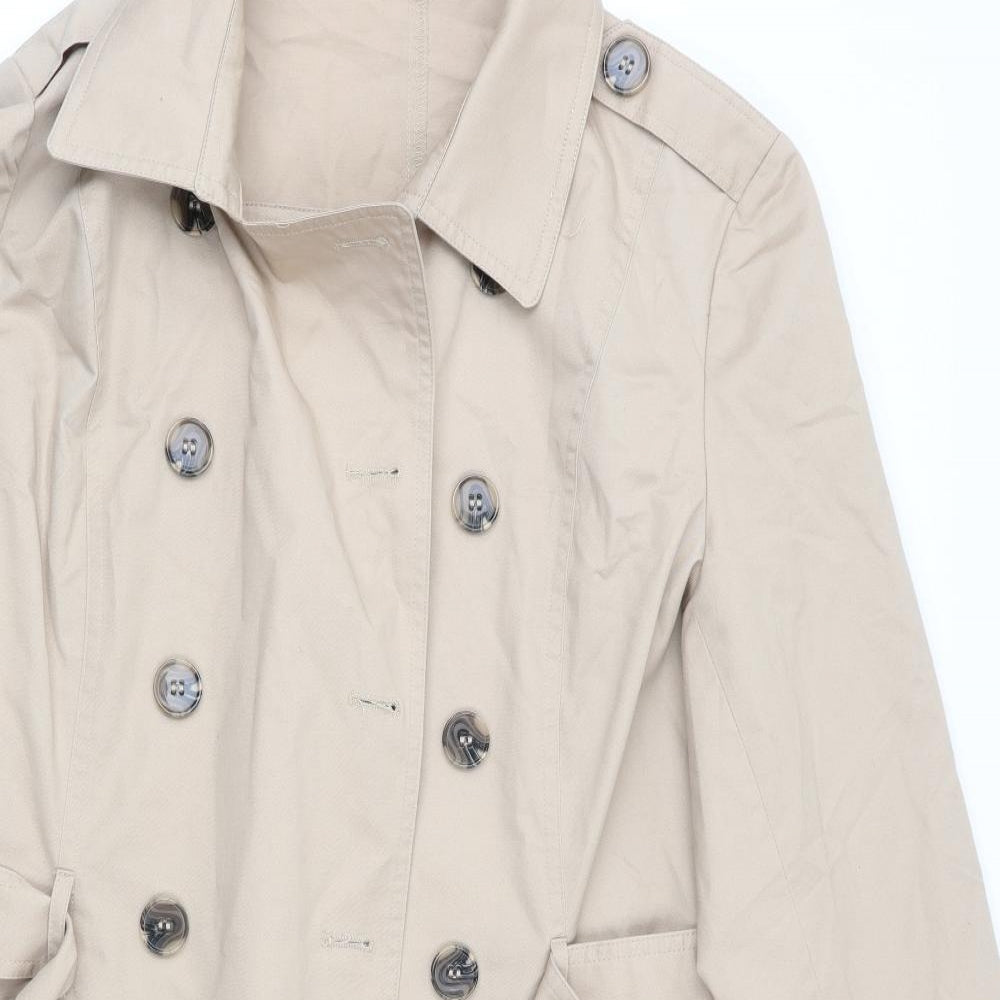 Avon Womens Beige   Trench Coat Coat Size 16