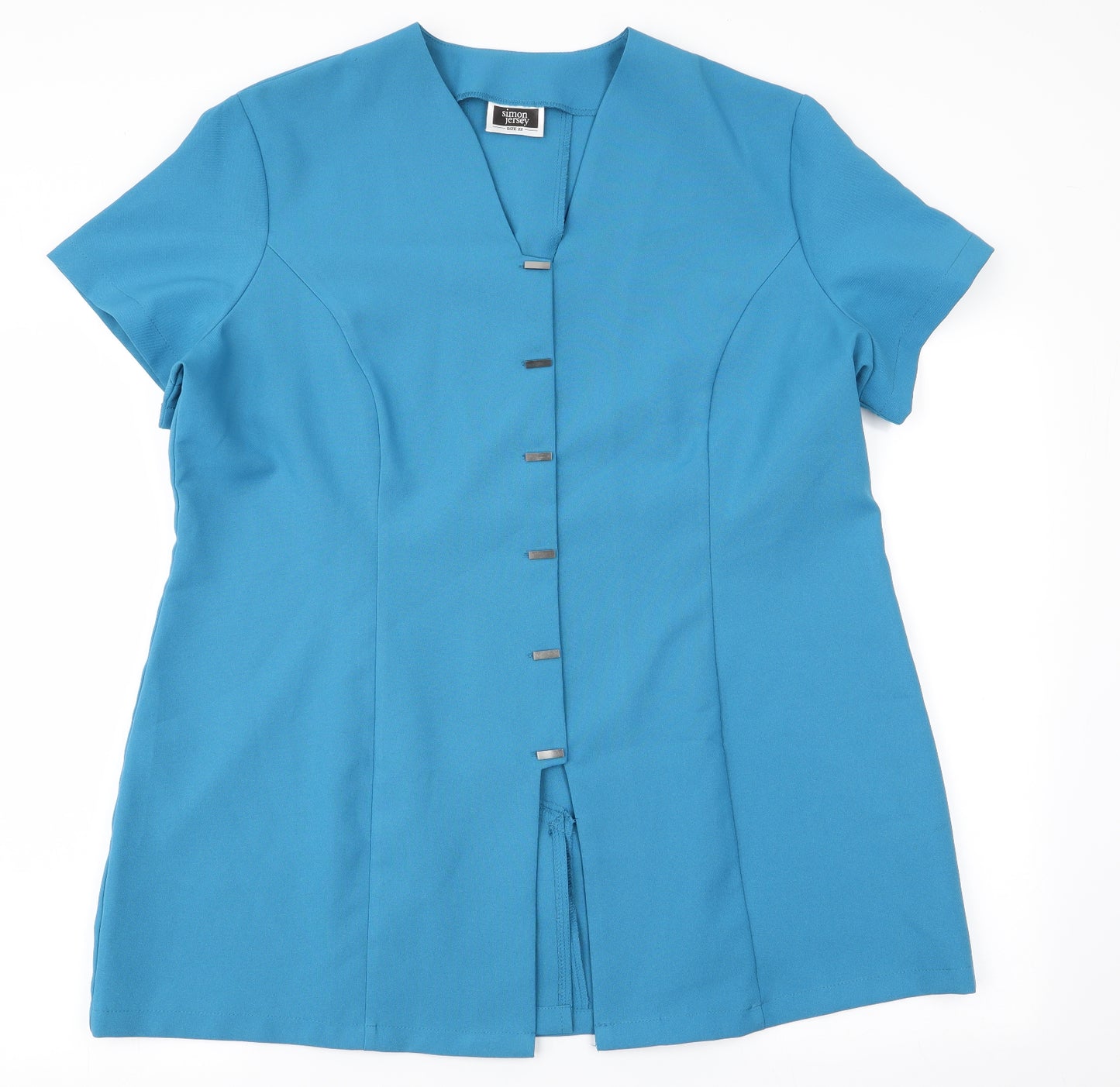 Simon Jersey Womens Blue   Jacket  Size 22  - Short Sleeves