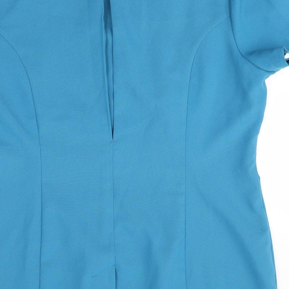 Simon Jersey Womens Blue   Jacket  Size 22  - Short Sleeves
