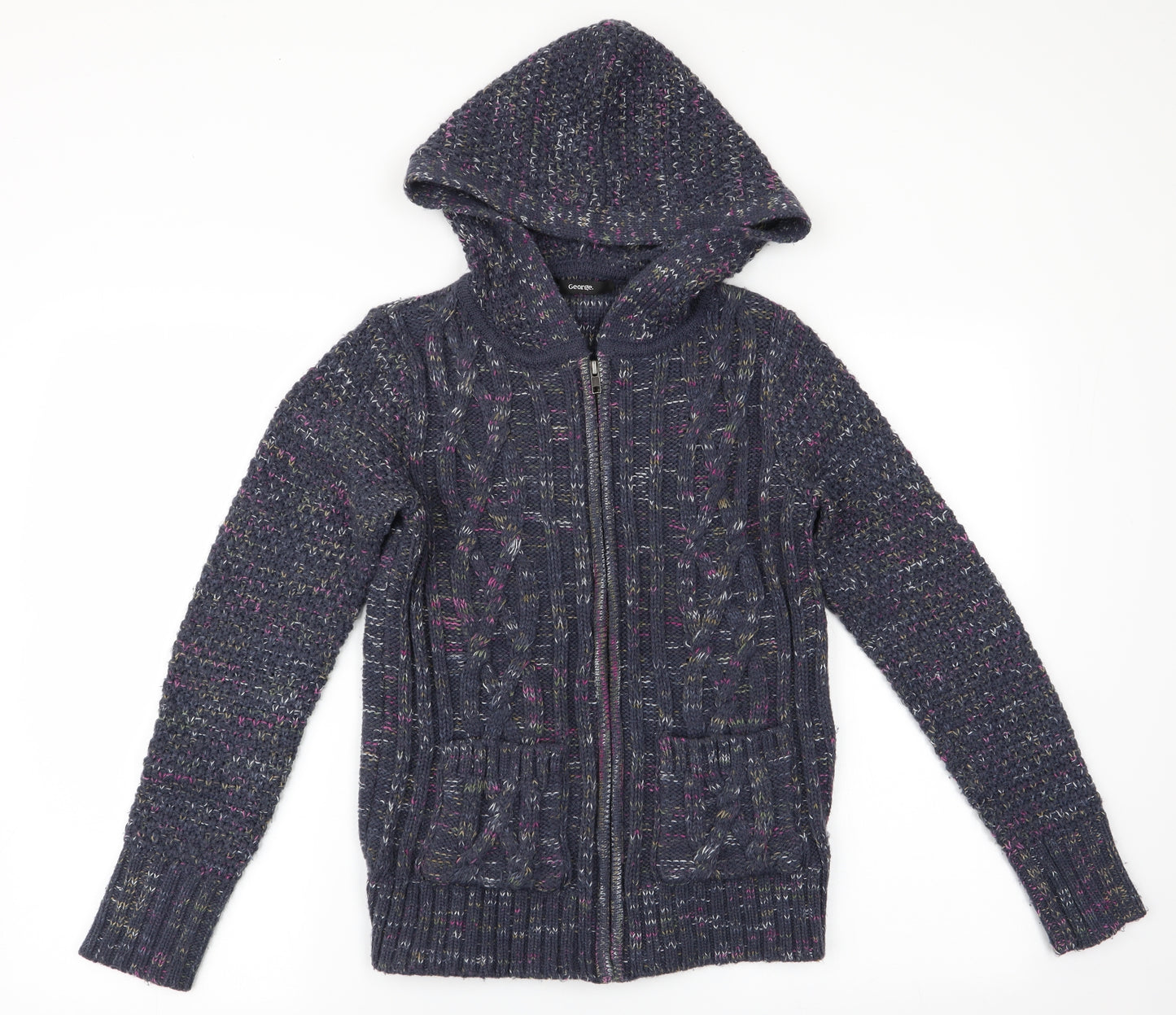 George Womens Blue   Cardigan Jumper Size 8