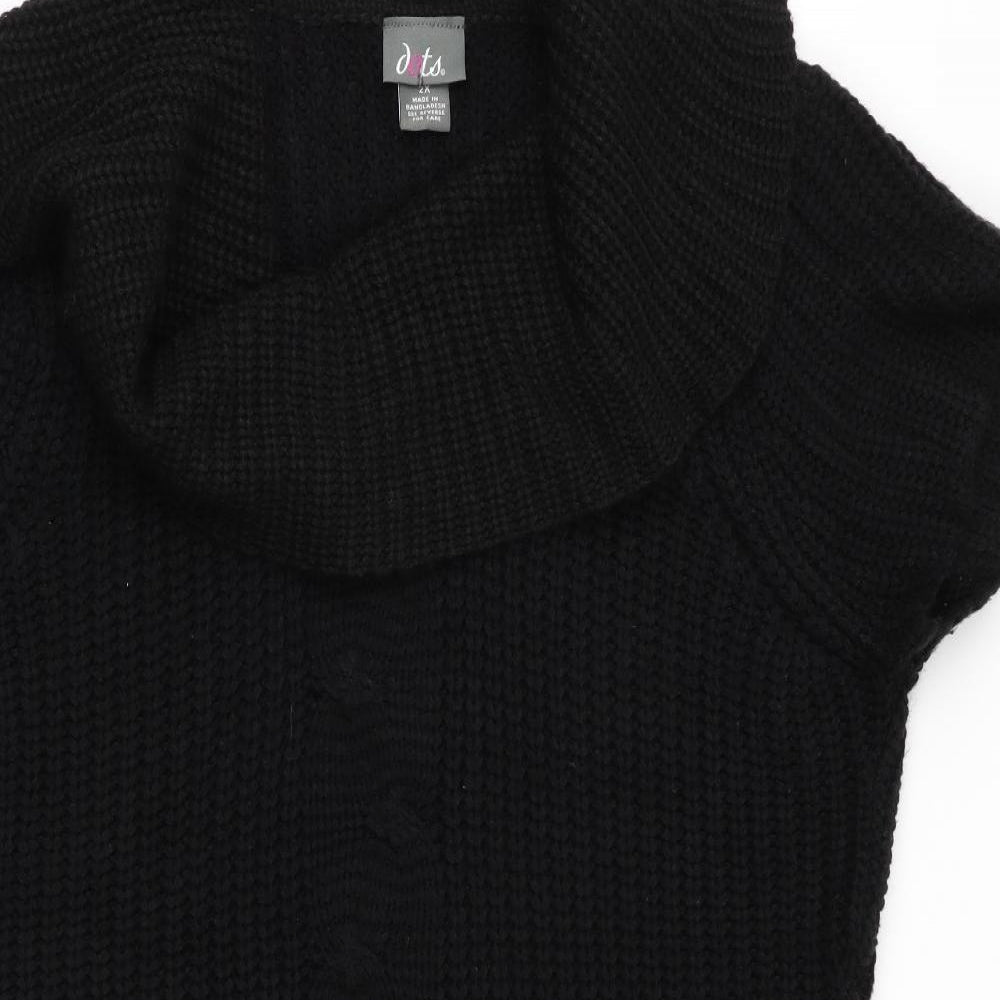 Dots Womens Black   Tunic Jumper Size 2XL
