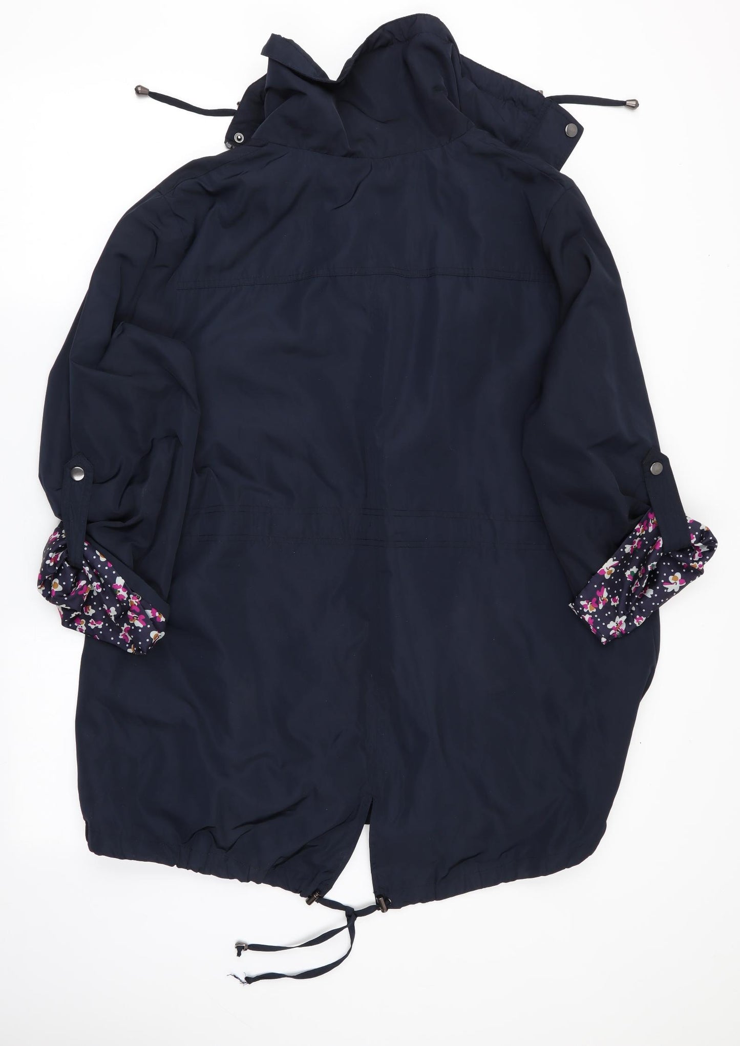 M&Co Womens Blue   Parka Coat Size 22  - roll up sleeve
