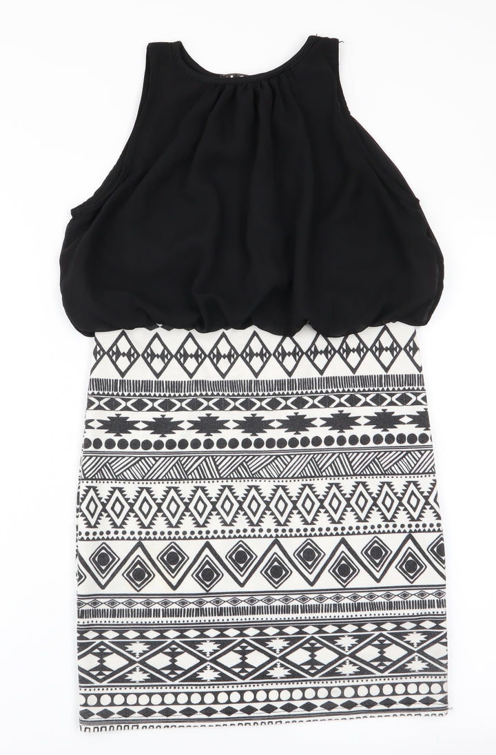 Love Womens Black Geometric Bodycon Size M