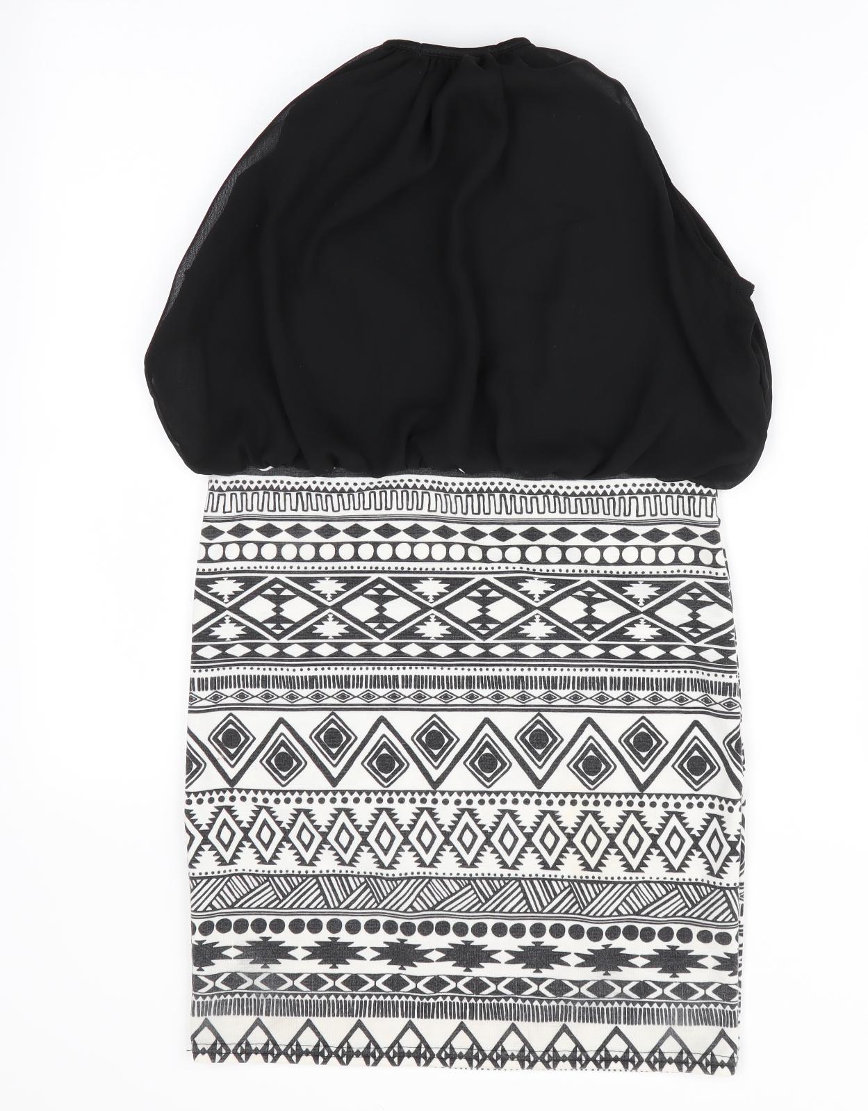 Love Womens Black Geometric  Bodycon  Size M