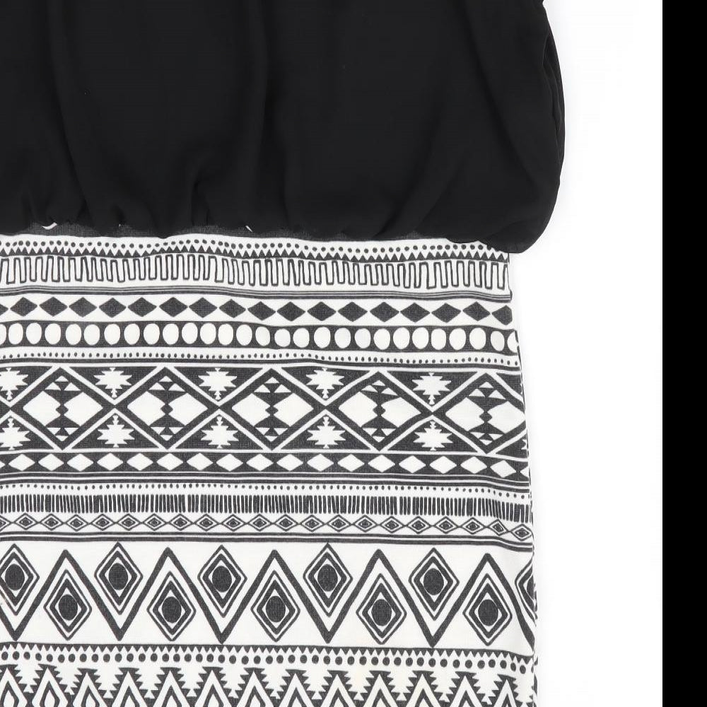 Love Womens Black Geometric  Bodycon  Size M