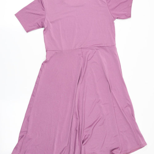 Preworn Girls Pink   Fit & Flare  Size 13 Years  - Glitter effect