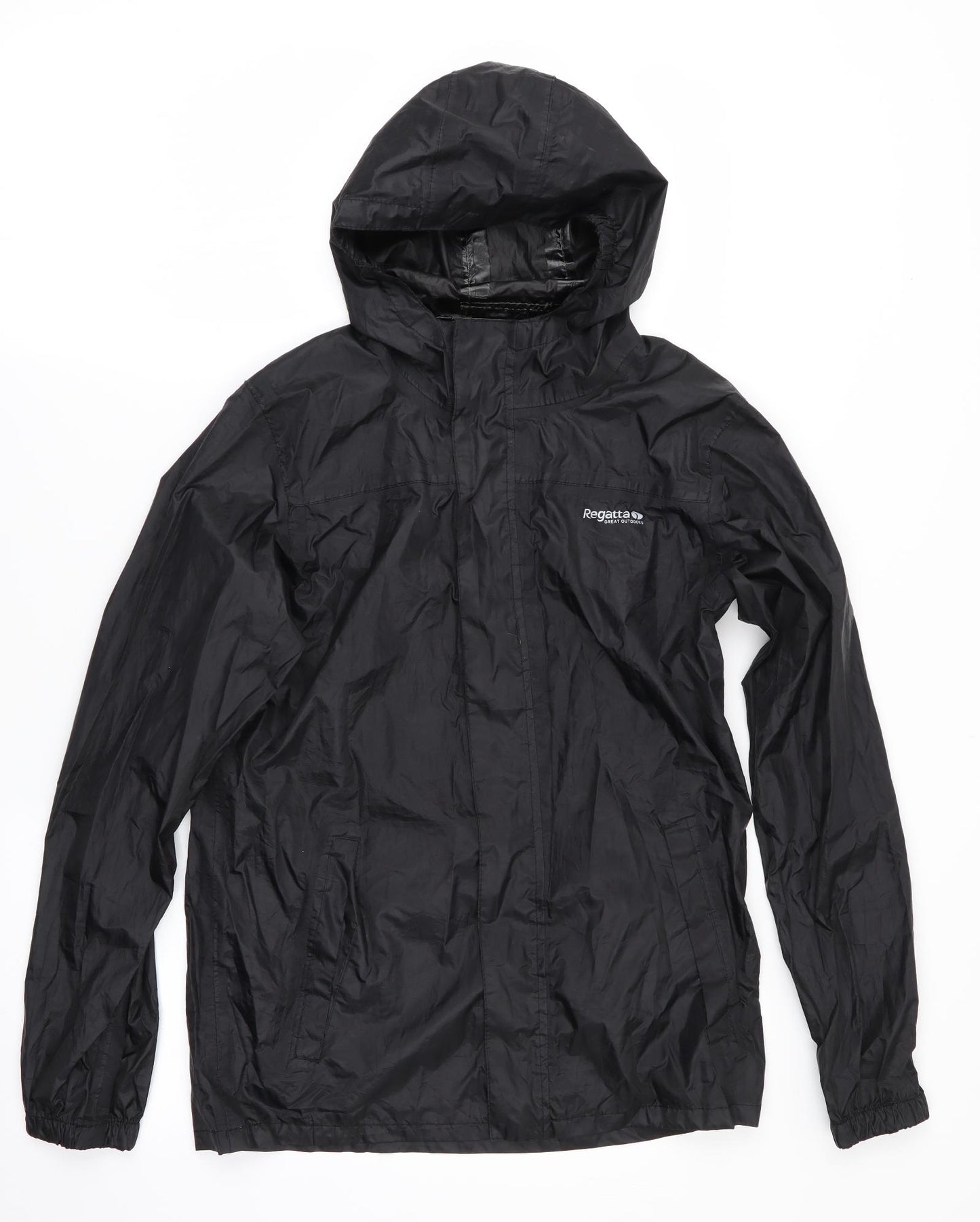 Regatta Girls Black   Rain Coat Coat Size 14 Years