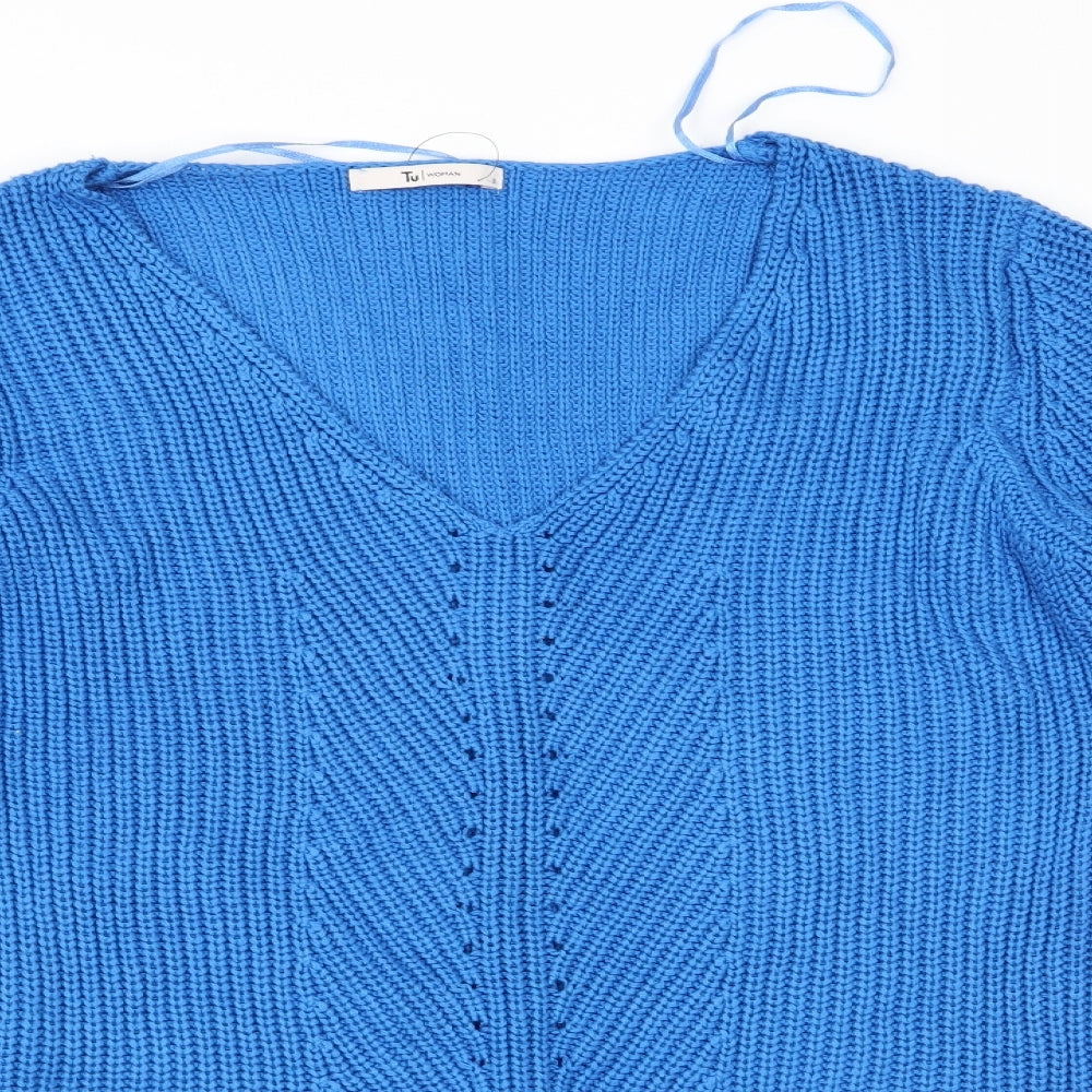 TU Womens Blue   Pullover Jumper Size 8  - Longline Jumper