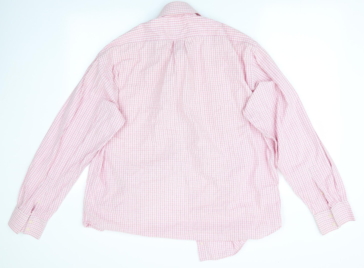 Yves Saint Laurent Mens Red Check   Button-Up Size XL