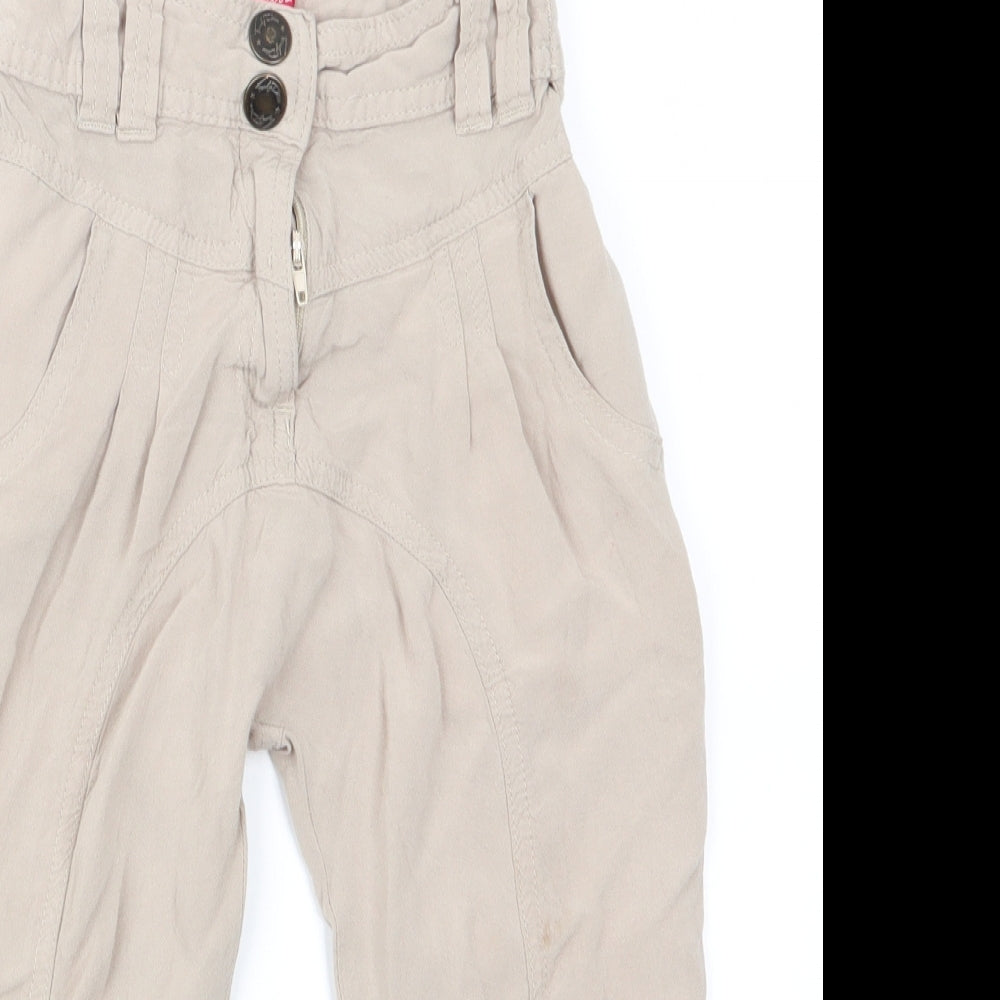 Funky Diva Girls Beige   Jogger Trousers Size 3-4 Years