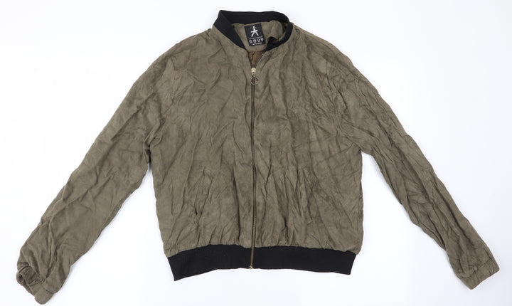 Atmosphere Womens Green   Bomber Jacket Coat Size 18  - Suede Effect