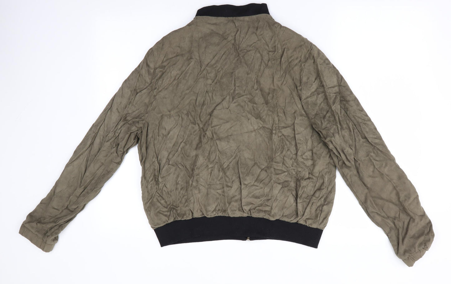 Atmosphere Womens Green   Bomber Jacket Coat Size 18  - Suede Effect