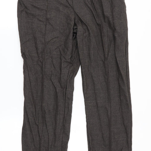 Marks and Spencer Womens Brown   Trousers  Size 12 L28 in - Back Elastication