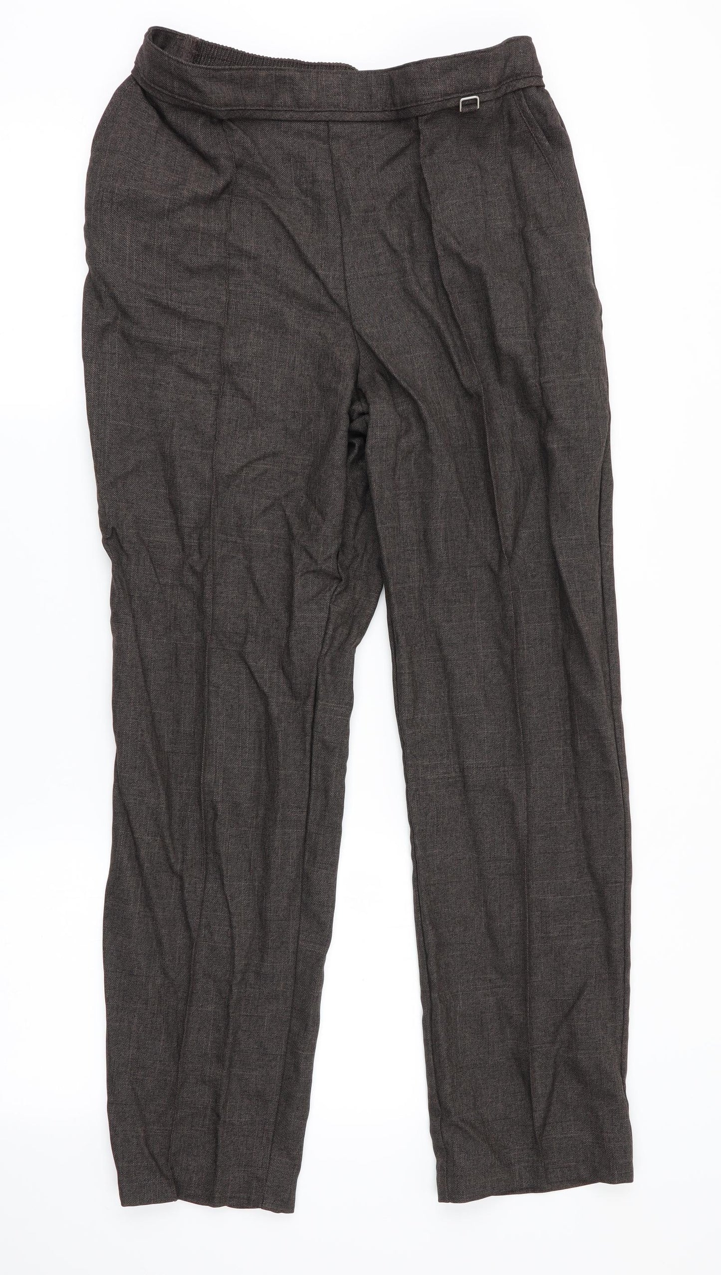Marks and Spencer Womens Brown   Trousers  Size 12 L28 in - Back Elastication