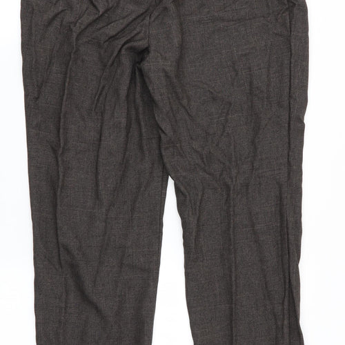 Marks and Spencer Womens Brown   Trousers  Size 12 L28 in - Back Elastication