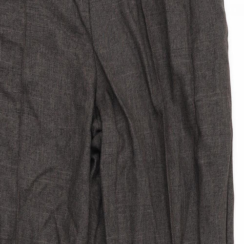 Marks and Spencer Womens Brown   Trousers  Size 12 L28 in - Back Elastication