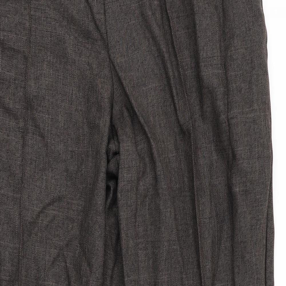 Marks and Spencer Womens Brown   Trousers  Size 12 L28 in - Back Elastication