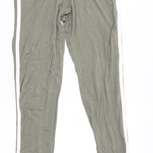 Boohoo Womens Green   Track Pants Leggings Size 10 L26 in