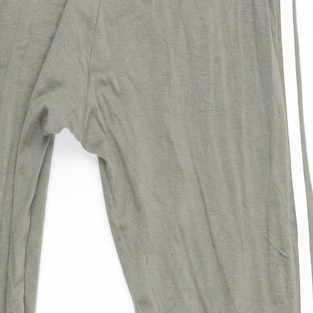 Boohoo Womens Green   Track Pants Leggings Size 10 L26 in