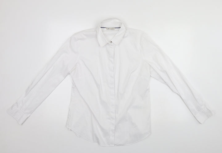 Marks and Spencer Mens White    Button-Up Size 14