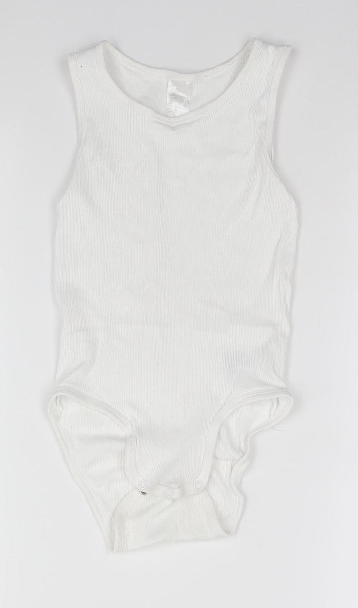 H&M Girls White Leotard One-Piece Size 2-3 Years