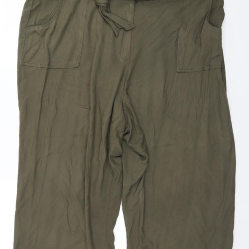 Yours Womens Green   Trousers  Size 22 L20 in