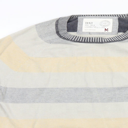 BHS Mens Multicoloured Striped  Pullover Jumper Size M