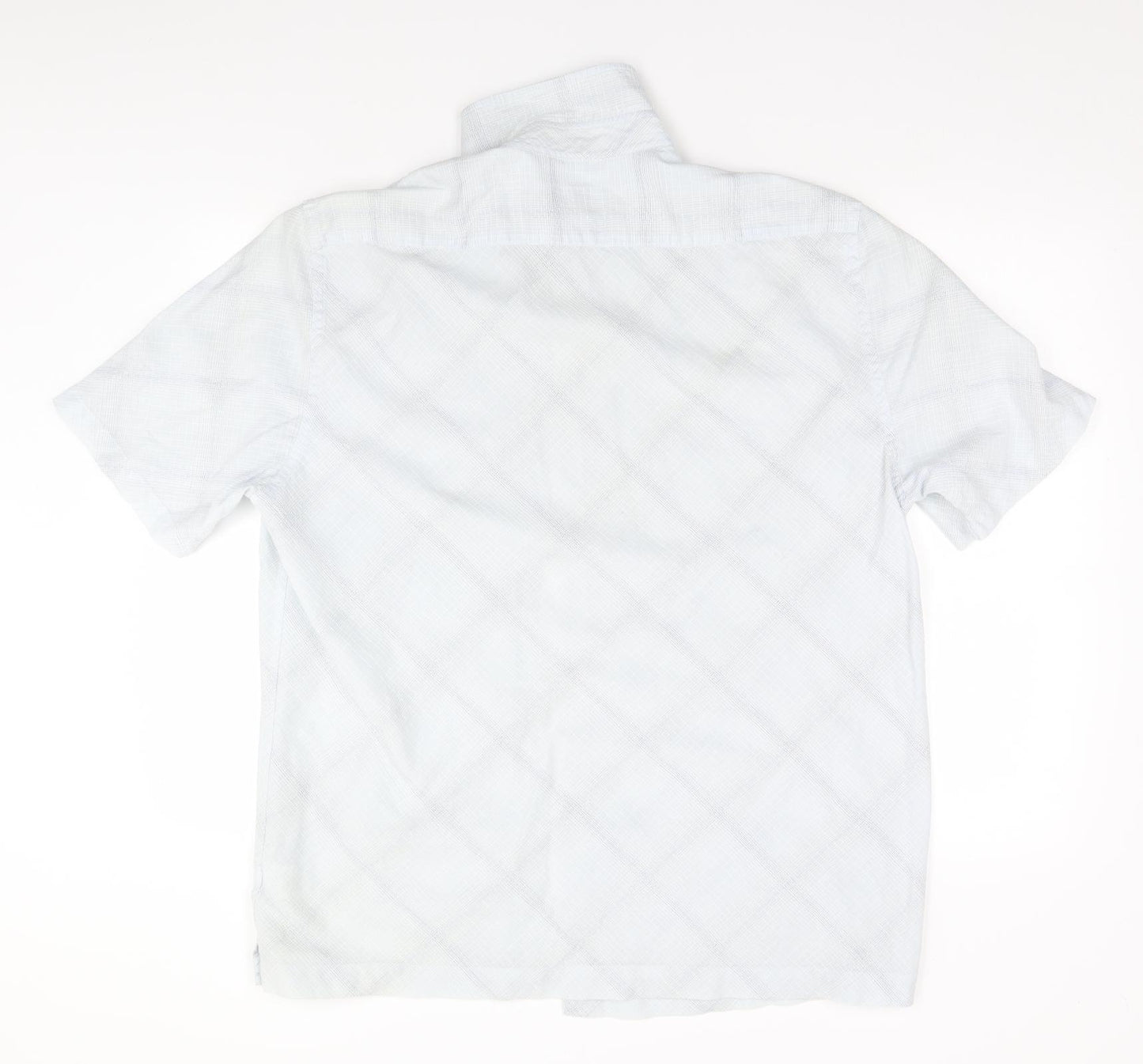 NEXT Mens Green Plaid   Button-Up Size XL