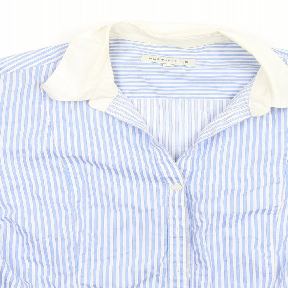 Austin Reed Womens Blue Striped  Top Pyjama Top Size 14