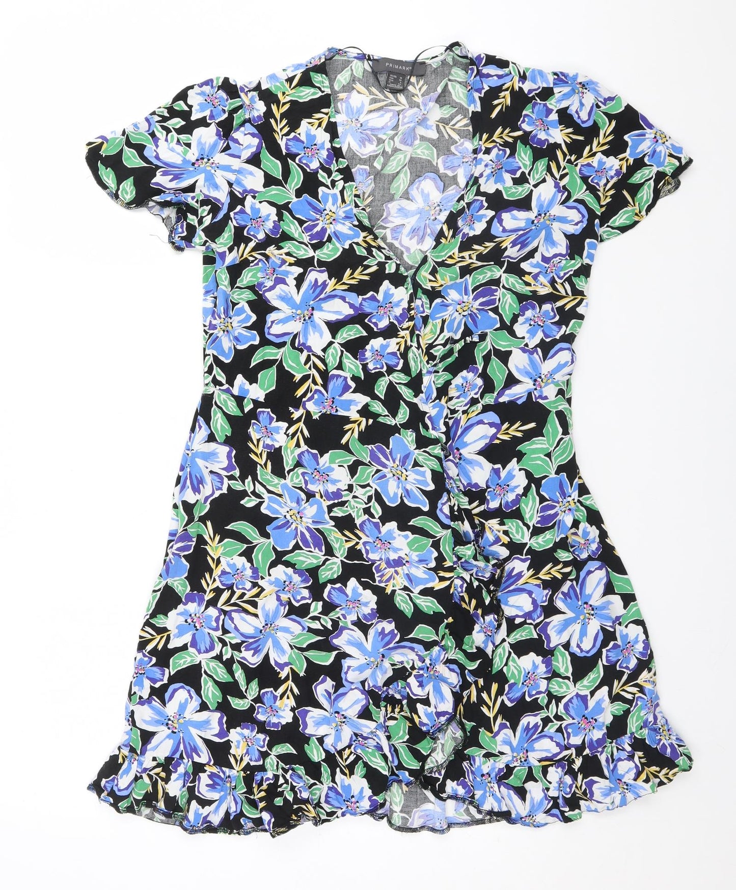 Primark Womens Black Floral  Basic Blouse Size 10