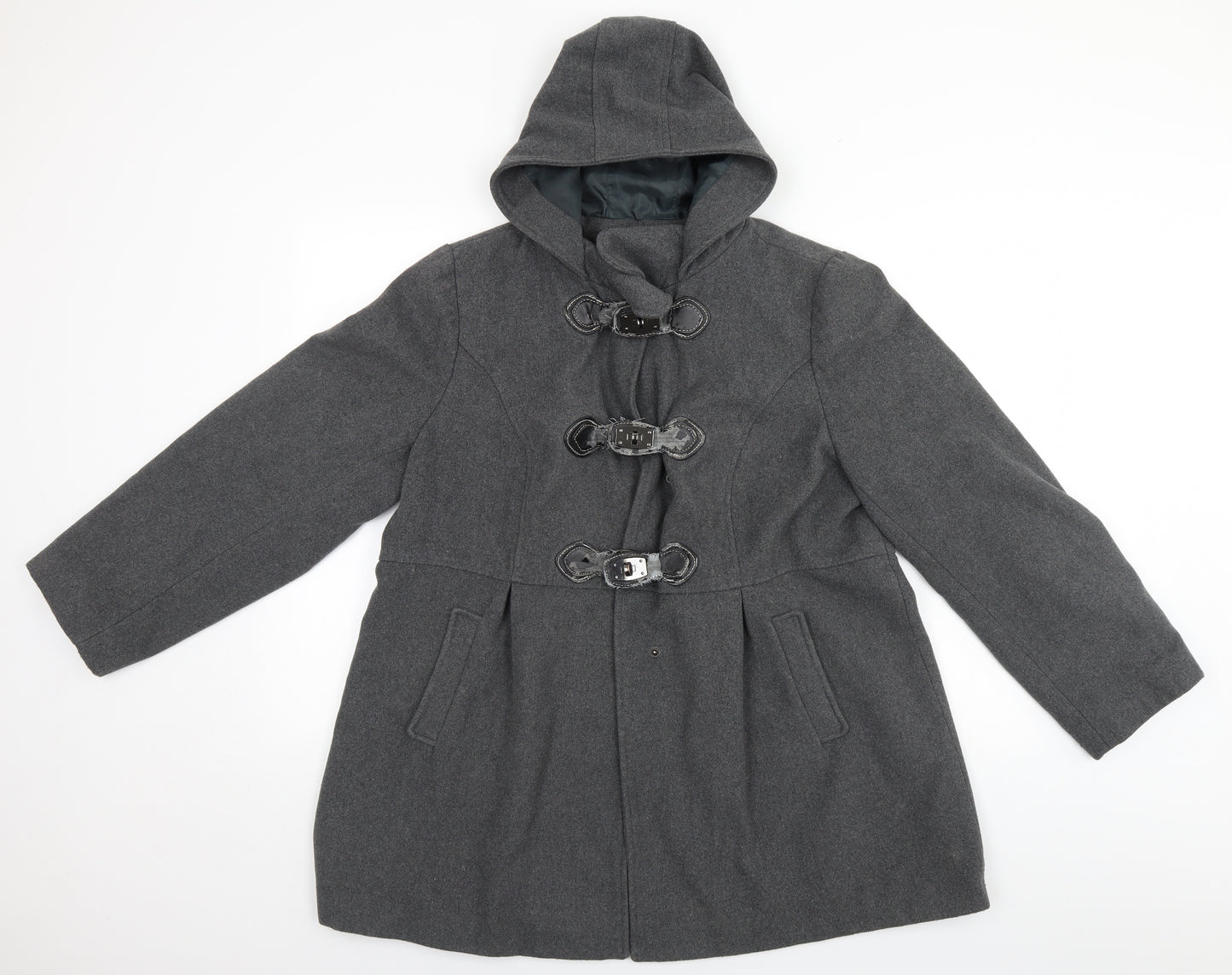 George Womens Grey   Overcoat Coat Size 20