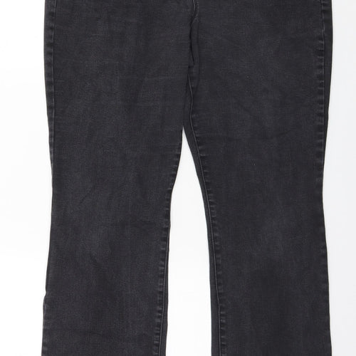 Preworn Womens Grey   Straight Jeans Size 12 L30 in