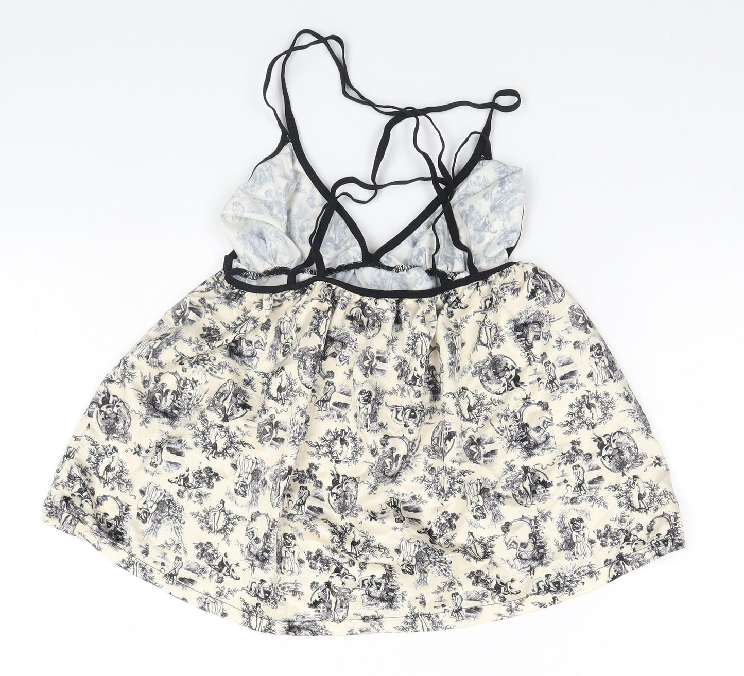 Ann Summers Womens Beige Geometric  Basic Blouse Size 12