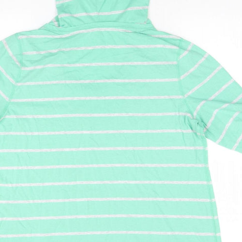 Sonoma Mens Green Striped  Pullover Hoodie Size L