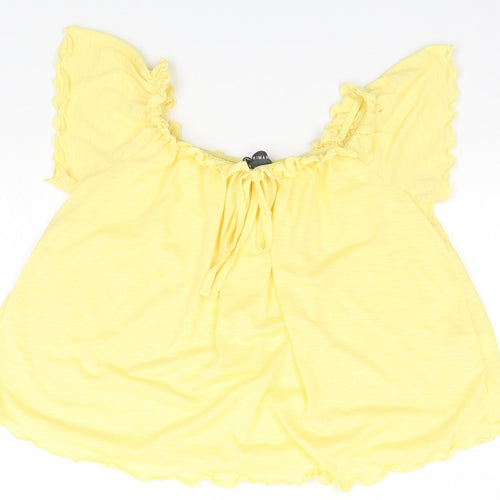 Primark Womens Yellow    Polo Size 10