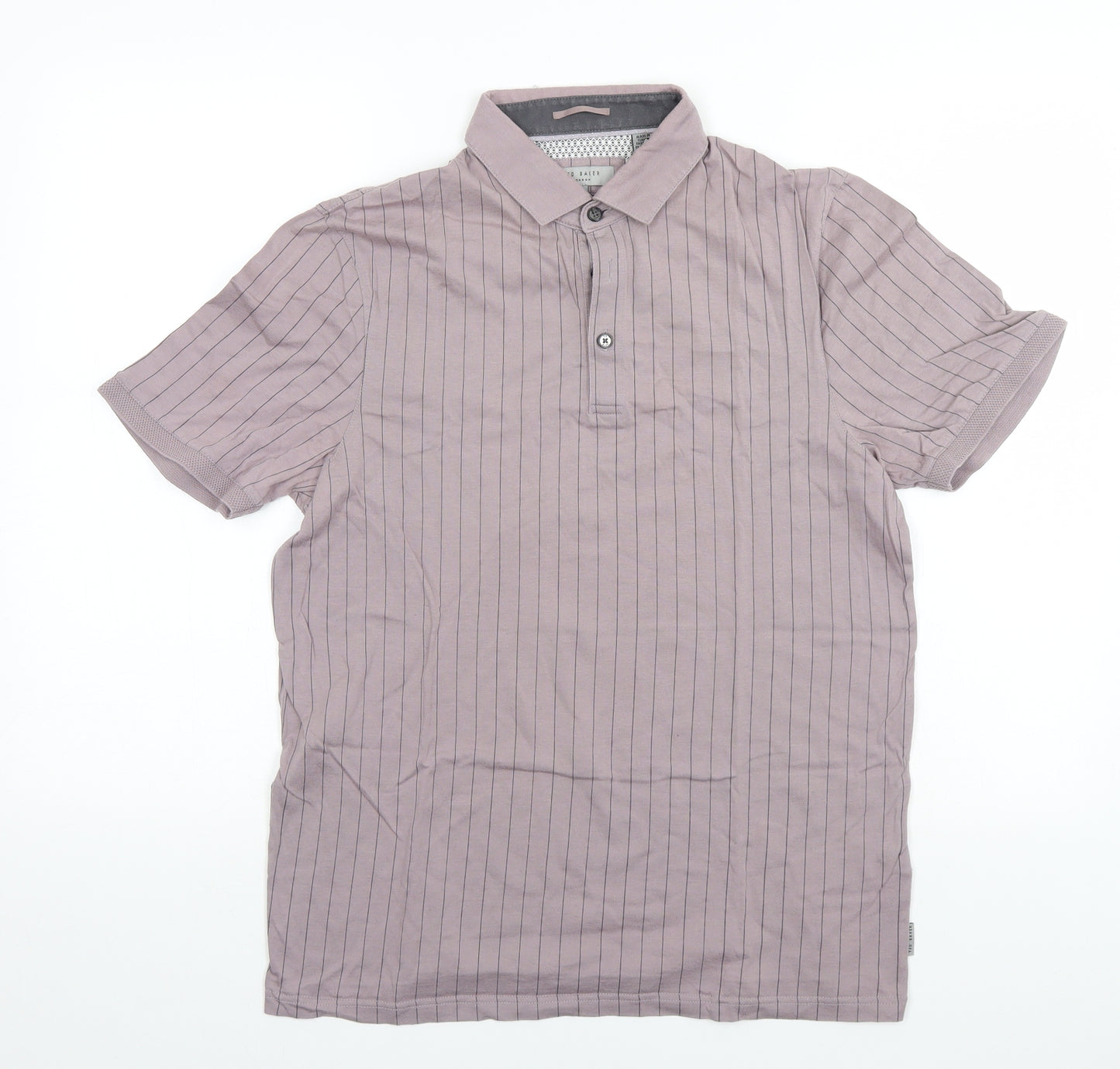 Ted Baker Mens Grey Striped   Polo
