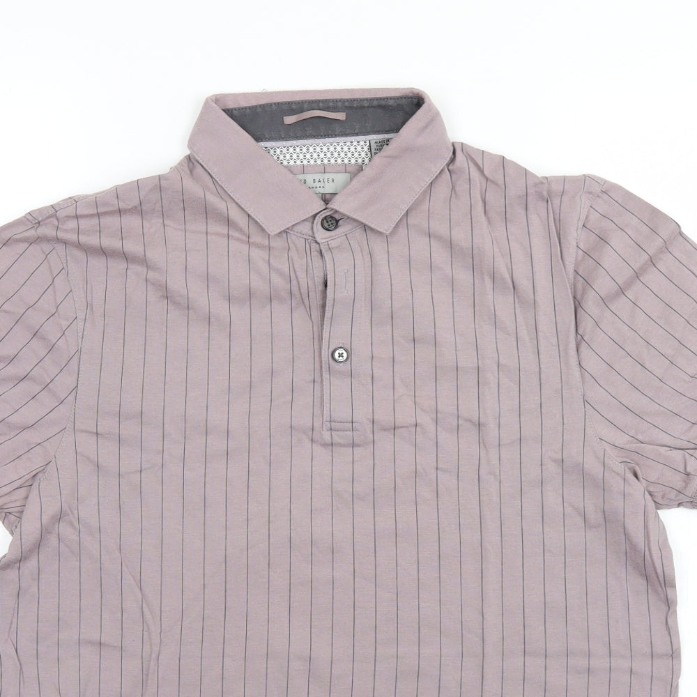 Ted Baker Mens Grey Striped   Polo