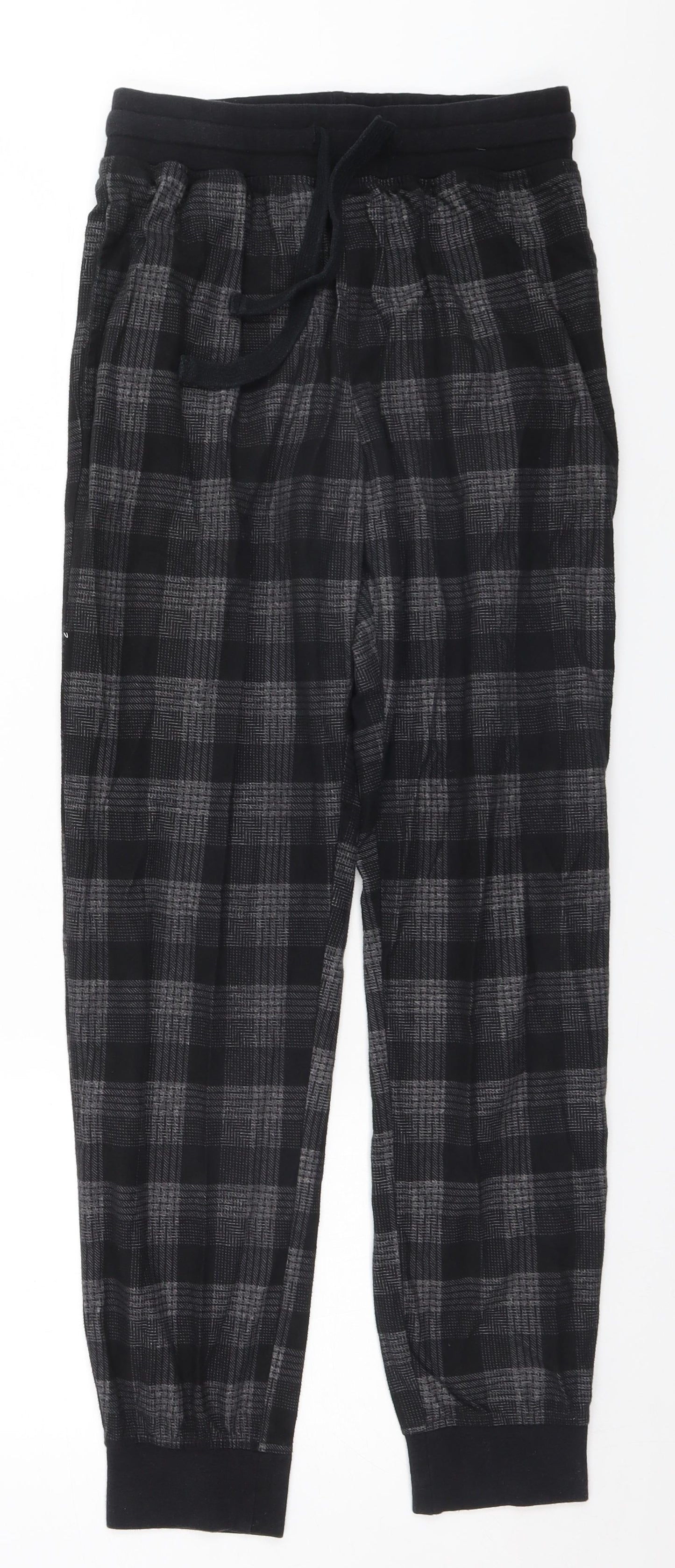 NEXT Mens Black Plaid   Pyjama Pants Size S