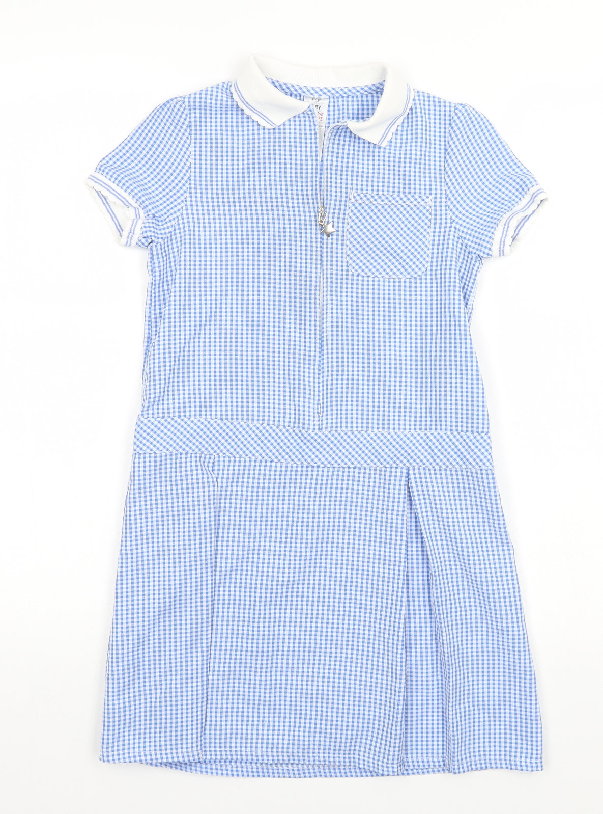 F&F Girls Black Check  A-Line  Size 7-8 Years  - School