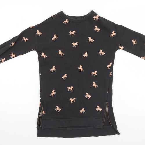 NEXT Womens Brown Animal Print  Pullover Jumper Size 8  - Unicorns