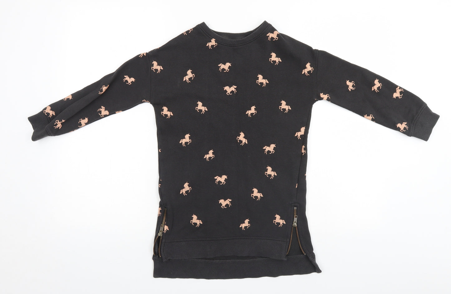 NEXT Womens Brown Animal Print  Pullover Jumper Size 8  - Unicorns