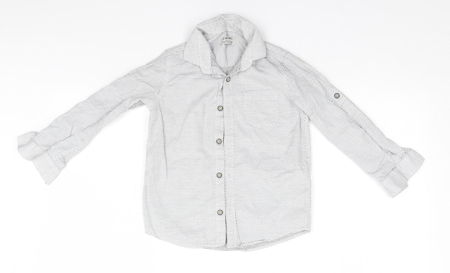 LC Waikiki Boys White Spotted  Basic Button-Up Size 5-6 Years