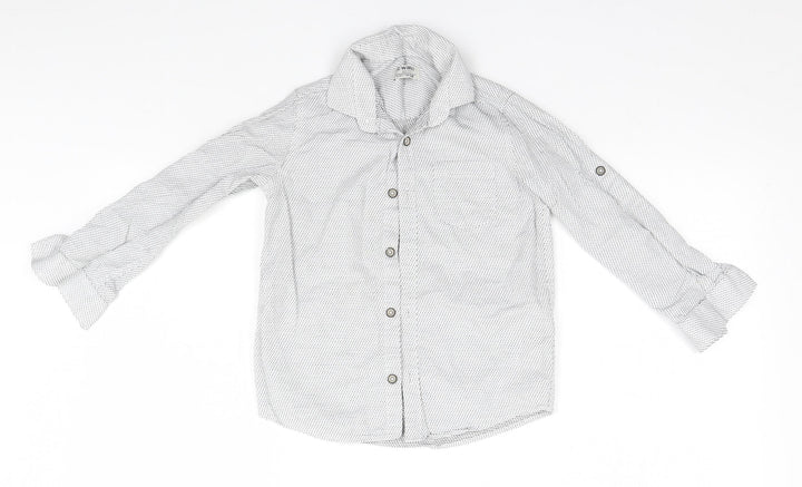 LC Waikiki Boys White Spotted  Basic Button-Up Size 5-6 Years
