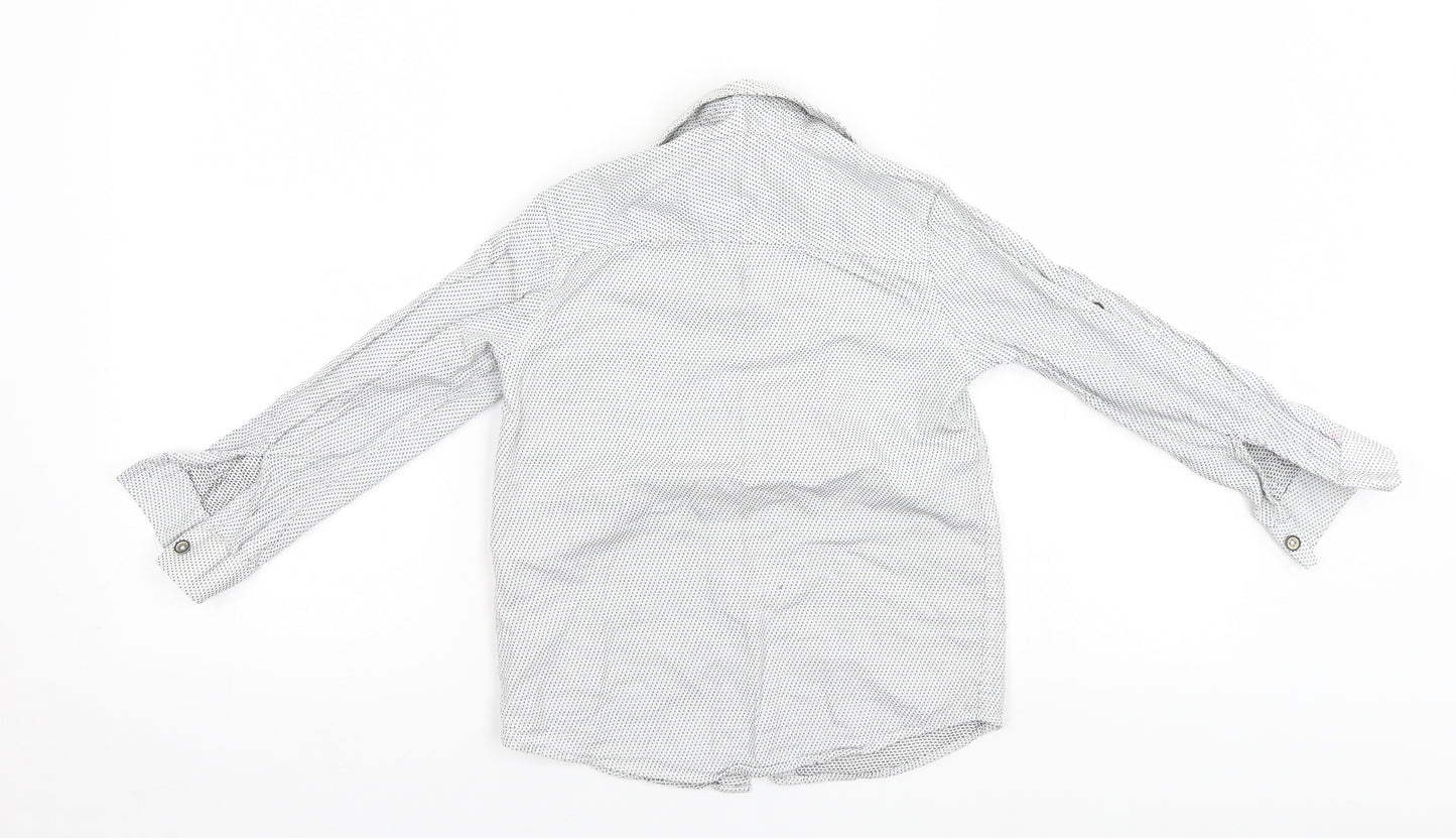 LC Waikiki Boys White Spotted  Basic Button-Up Size 5-6 Years