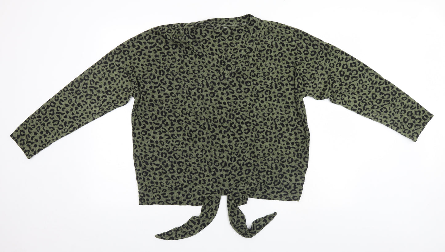 F&F Womens Brown Animal Print  Basic Polo Size 16