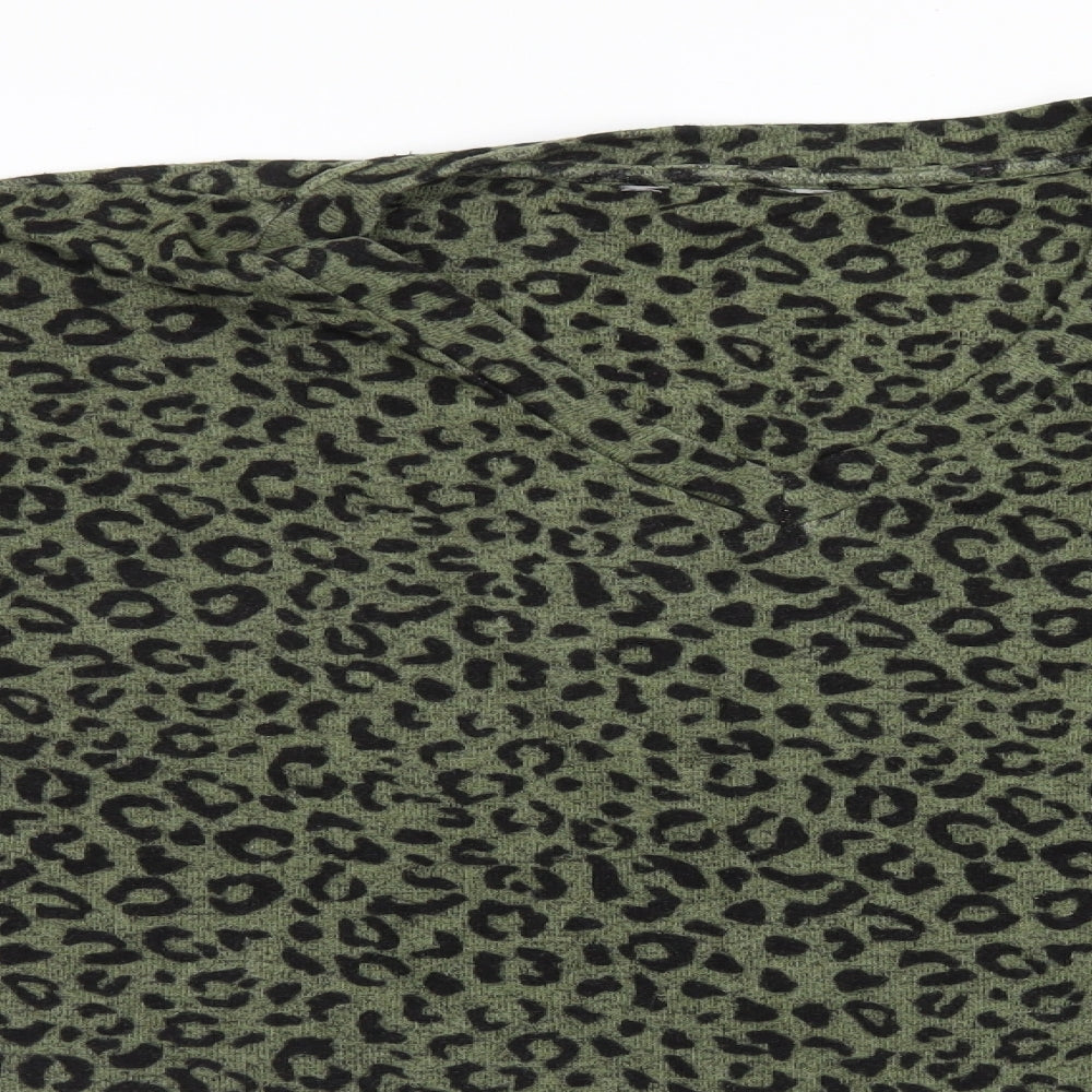 F&F Womens Brown Animal Print  Basic Polo Size 16