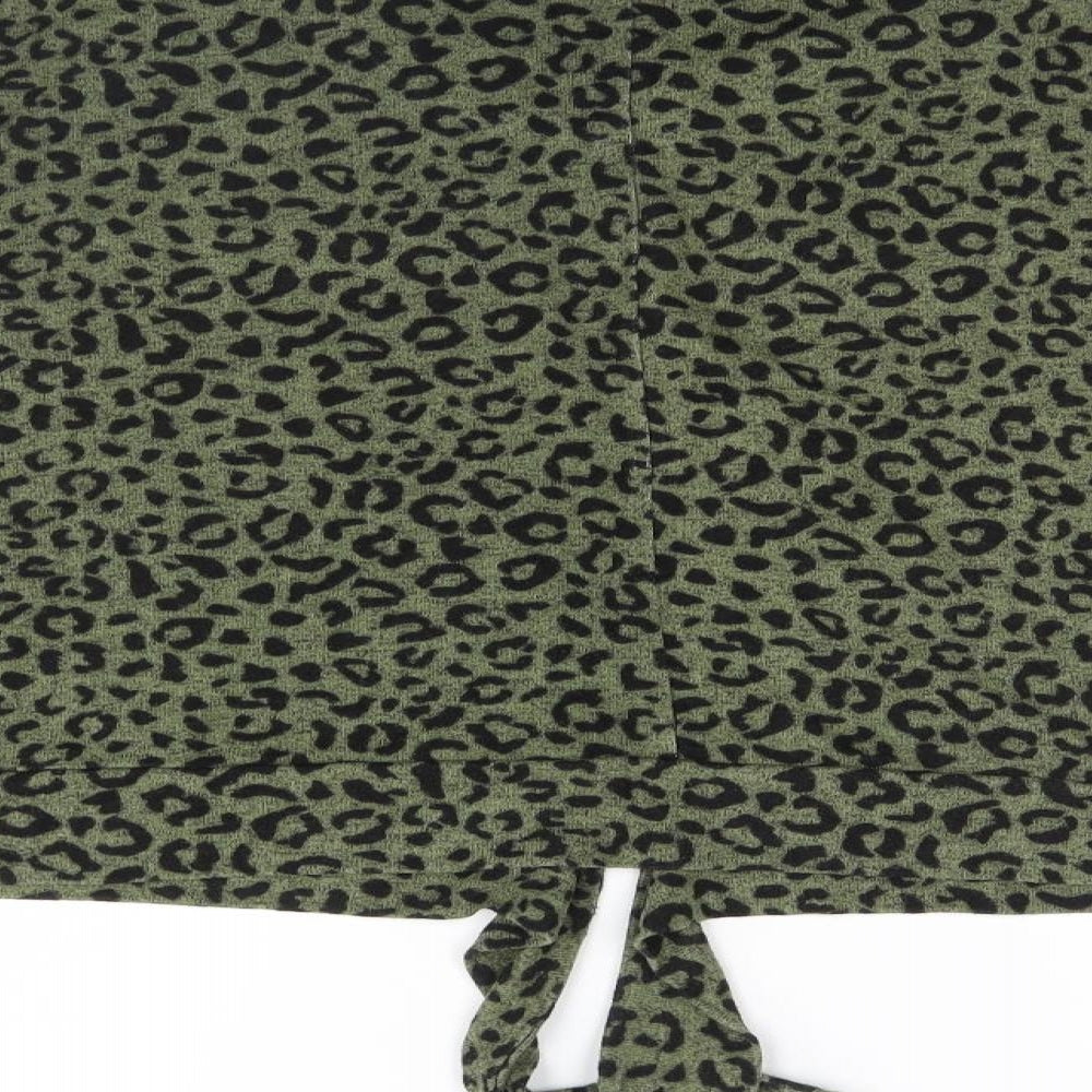 F&F Womens Brown Animal Print  Basic Polo Size 16